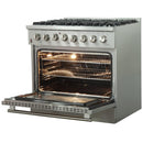 Forno Galiano Alta Qualita 36-inch Freestanding Dual Fuel Range with Convection Technology FFSGS6156-36FFSGS615636