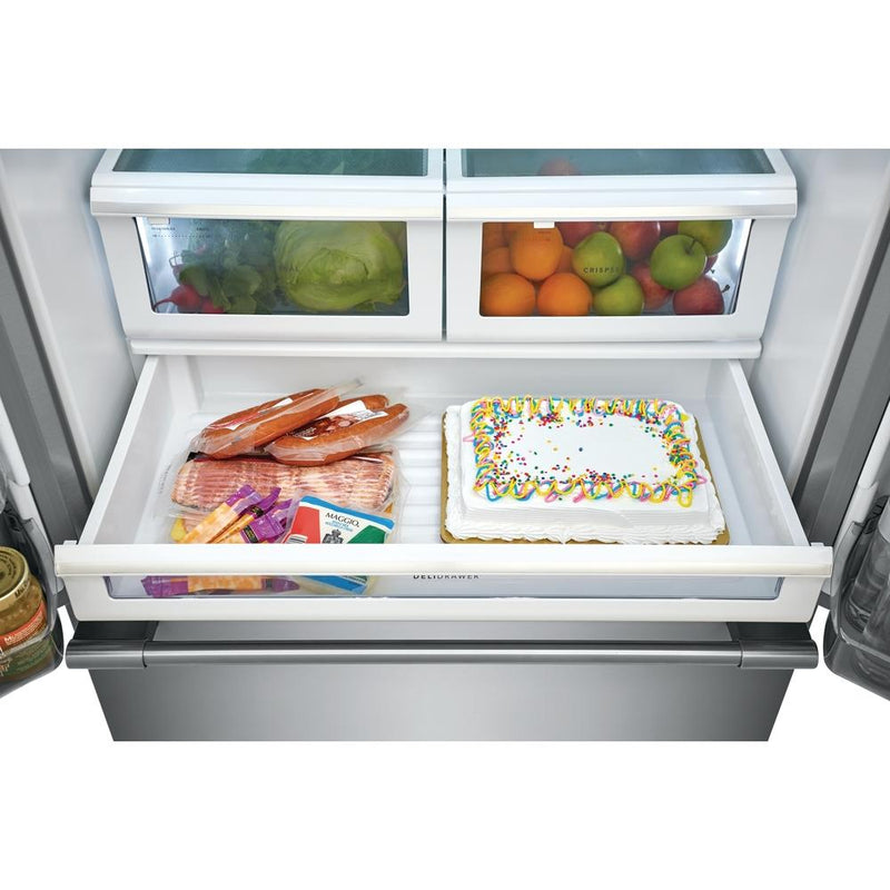 (FPBS2778UF) Frigidaire Professional 36-inch, 27.8 cu.ft. Freestanding French 3-Door Refrigerator with External Water and Ice Dispensing System FPBS2778UF