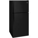 Whirlpool 30-inch, 18.2 cu.ft. Freestanding Top Freezer Refrigerator with Flexi-Slide Bin WRT138FZDB