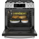GE Profile 30-inch Slide-in Dual-Fuel Range with Wi-Fi Connect P2S930SELSSP2S930SELSS