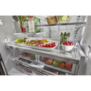 KitchenAid 36-inch, 26.8 cu. ft. Freestanding French 3-Door Refrigerator with External Ice and Water Dispensing System KRFF507HBL