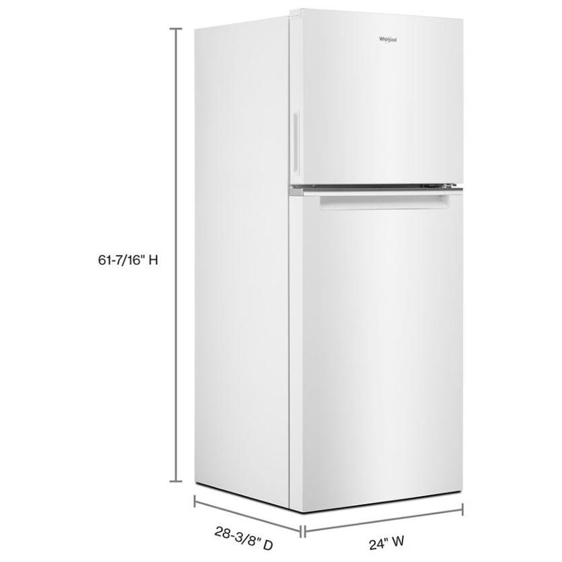 Whirlpool 24-inch, 11.6 cu.ft. Counter-Depth Top Freezer Refrigerator with Automatic Defrost WRT112CZJW