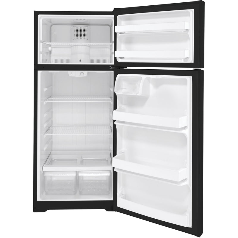 GE 28-inch, 17.5 cu. ft. Top-Freezer Refrigerator GTE18DTNRBB IMAGE 2