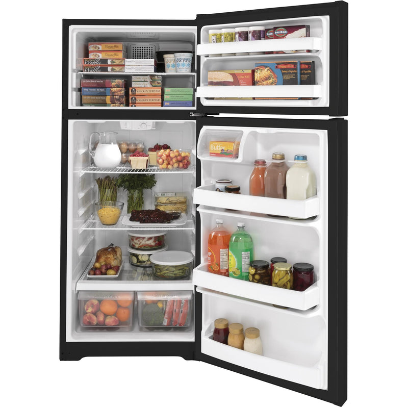 GE 28-inch, 17.5 cu. ft. Top-Freezer Refrigerator GTE18DTNRBB IMAGE 3