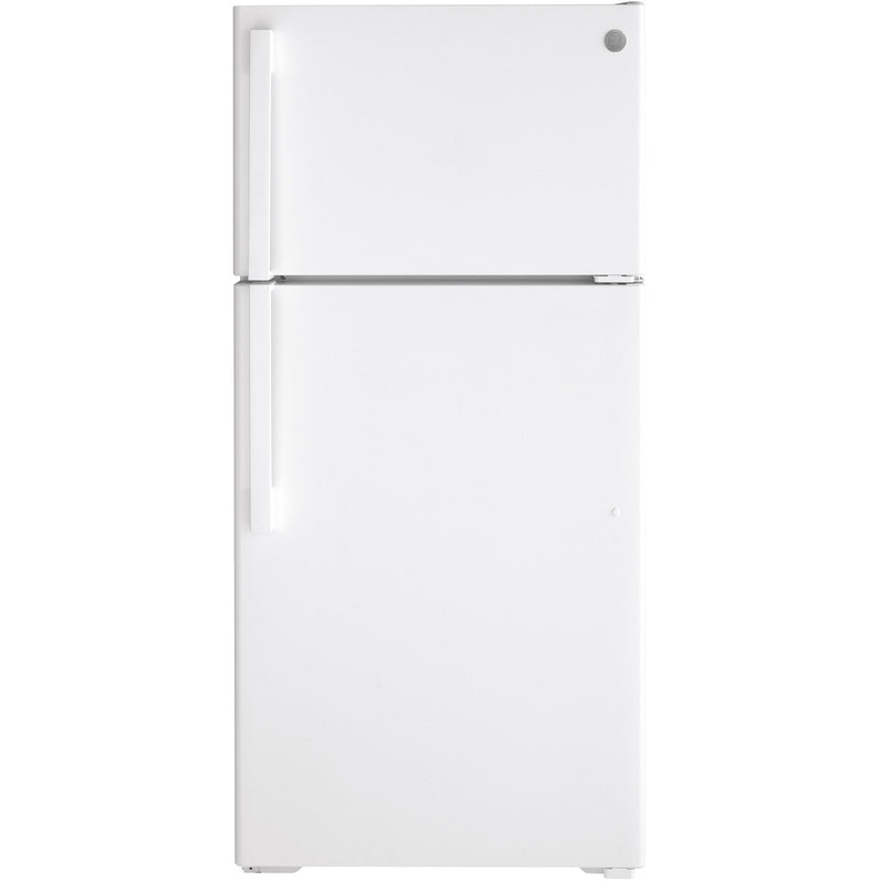 GE 28-inch, 15.6 cu. ft. Top-Freezer Refrigerator GTE16GTNRWW IMAGE 1