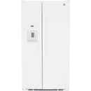 GE 36-inch 25.3 cu.ft. Freestanding Side-by-Side Refrigerator with LED Lighting GSE25GGPWWGSE25GGPWW