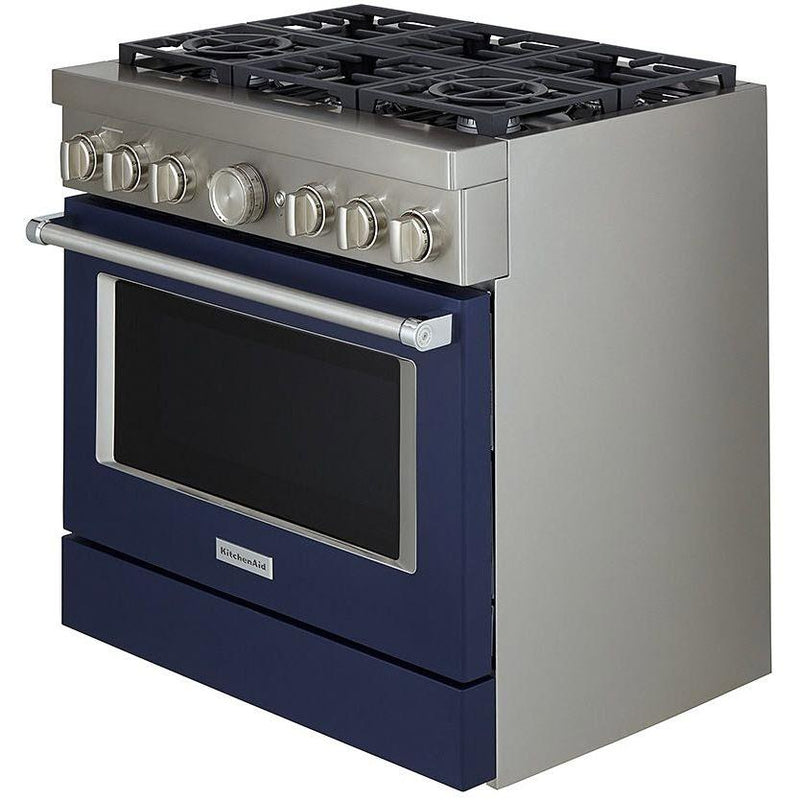 KitchenAid 36-inch Freestanding Gas Range with Even-Heat™ True Convection KFGC506JIB IMAGE 7