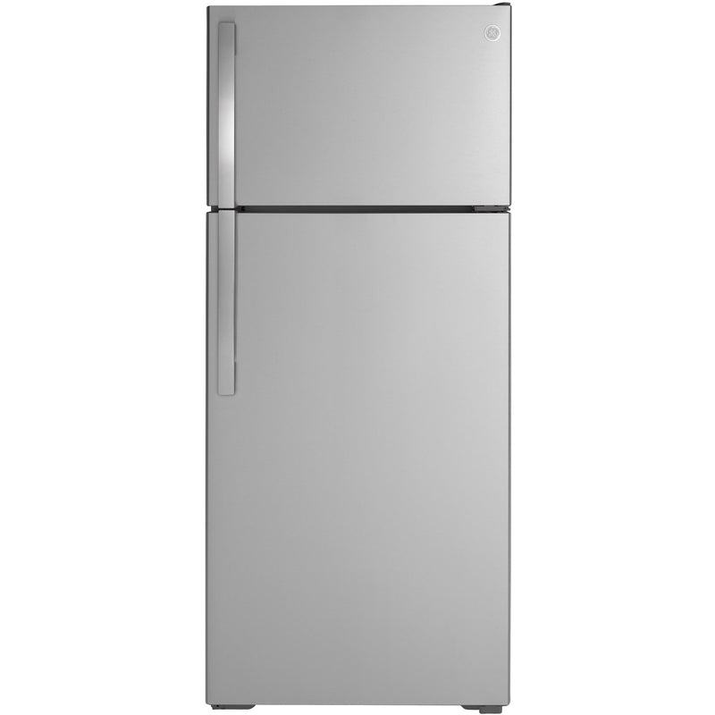 GE 28-inch, 17.5 cu. ft. Top Freezer Refrigerator with Icemaker GIE18GSNRSS IMAGE 1