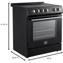 Forno 30-inch, 5 cu.ft Leonardo Espresso Electric Range FFSEL6012-30BLK