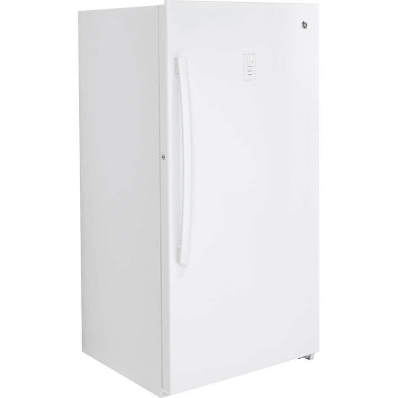 GE 17.3 cu.ft. Upright Freezer with Turbo Freeze FUF17SMRWW