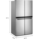 Whirlpool 36-inch, 19.4 cu.ft. Counter-Depth French 4-Door Refrigerator with Custom Temperature Control (Fingerprint Resistant Stainless) (WRQA59CNKZ)