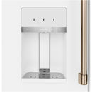 Caf? 36-inch, 22.3 cu.ft. Counter-Depth French 4-Door Refrigerator with Wi-Fi (Matte White/Brushed Bronze) CXE22DP4PW2 (CXE22DP4PW2)