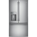 GE Profile 36-inch, 22.1 cu.ft. Counter-Depth French 3-Door Refrigerator with External Water and Ice Dispensing System PYD22KSLSS