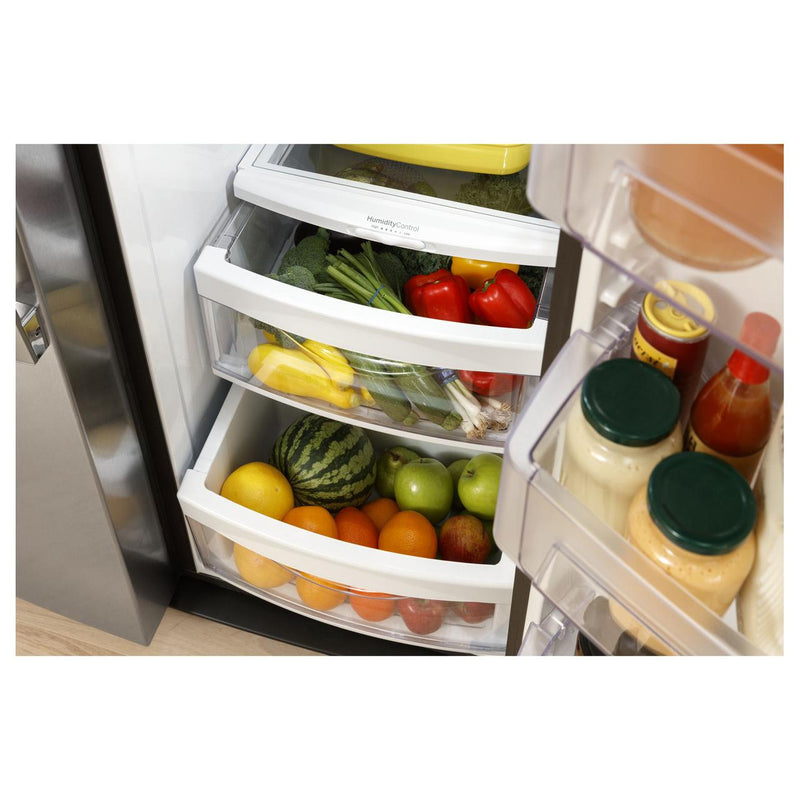 GE 33-inch, 23 cu. ft. Side-By-Side Refrigerator with Water and Ice Dispensing System GSS23GYPFS