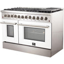 Forno Galiano Alta Qualita 48-inch Freestanding Dual Fuel Range with Convection Technology FFSGS6156-48WHT