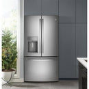 GE Profile 36-inch, 22.2 cu.ft. Counter-Depth French 3-Door Refrigerator with Water and Ice Dispensing System PYE22KYNFS