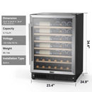 Galanz 47-Bottle Built-In Wine Cooler In Stainless Steel (GLW57MS2B16)