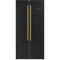 Forno 33-inch, 15.6 cu.ft. Freestanding Side-by-Side Refrigerator with LED Display on Door FFRBI1805-33BLK