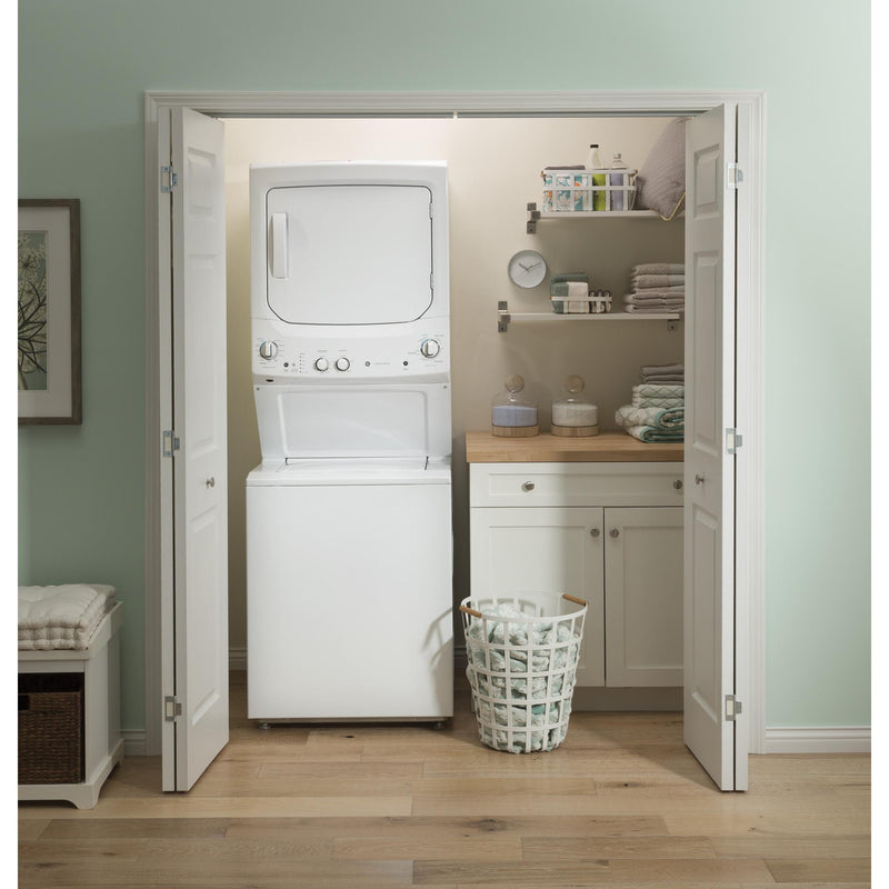 GE Stacked Washer/Dryer Electric Laundry Center GUV27ESSMWW (GUV27ESSMWW)