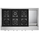 KitchenAid 48-inch Gas Rangetop with Griddle KCGC558JSSKCGC558JSS