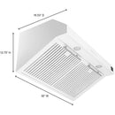 Forno Bari 30-inch Espresso Under Cabinet Range Hood FRHUC5255-30WHTFRHUC525530WHT
