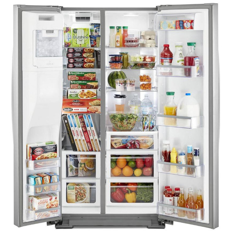 Whirlpool 36-inch, 20 cu.ft. Counter-Depth Side-by-Side Refrigerator with In-Door-Ice® WRS970CIHZ IMAGE 3