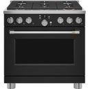 Café 36-inch Freestanding Dual-Fuel Range with 6 Burners C2Y366P3TD1