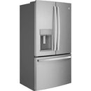 GE Profile 36-inch, 22.2 cu.ft. Counter-Depth French 3-Door Refrigerator with Water and Ice Dispensing System PYE22KYNFS