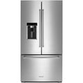 KitchenAid 36-inch, 23.8 cu. ft. Counter-Depth French 3-Door Refrigerator with Ice and Water KRFC704FSS