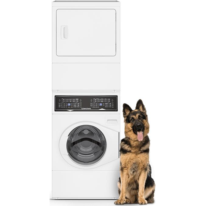 Speed Queen Stacked Washer/Dryer Electric Laundry Center ATEE9ASP178TW01 (SF7007WE)