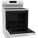 GE 30-inch Freestanding Electric Range with Steam Clean GRF400SVWW