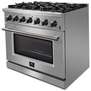 Forno Massimo 36" Freestanding Gas Range )Stainless Steel)FFSGS623936
