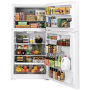  GE 33-inch, 21.9 cu. ft. Top Freezer Refrigerator with edge-to-edge glass shelves GTE22JTNRWW IMAGE 3