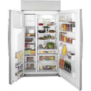 GE Profile 48-inch, 28.7 cu. ft. Side-by-Side Refrigerator with Dispenser PSB48YSNSS IMAGE 3