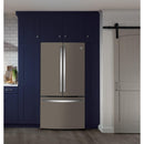 GE 36-inch, 23.1 cu.ft. Counter-Depth French 3-Door Refrigerator with Interior Ice Maker GWE23GMNES