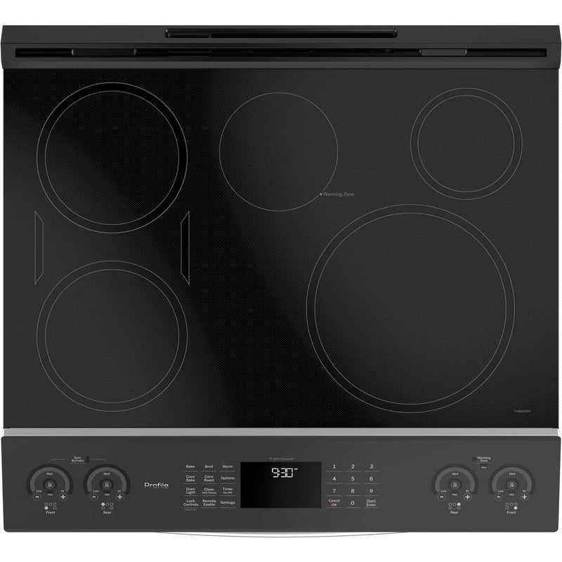 GE Profile 30-inch Slide-in Induction Electric Range with Wi-Fi Connectivity PHS930YPFS IMAGE 4