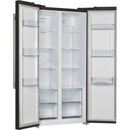 Forno 33-inch, 15.6 cu.ft. Freestanding Side-by-Side Refrigerator with LED Display on Door FFRBI1805-33BLKFFRBI180533BLK