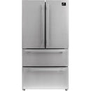 Forno 36-inch, 19.2 cu.ft. Counter-Depth French 4-Door Refrigerator with Internal Ice Maker FFRBI1820-36S IMAGE 1