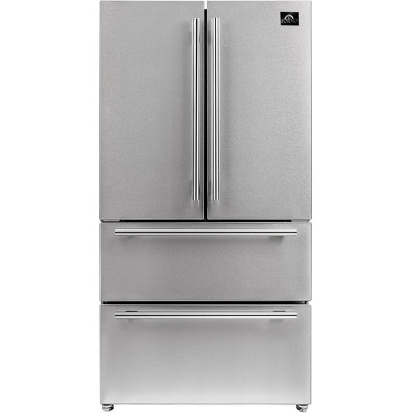 Forno 36-inch, 19.2 cu.ft. Counter-Depth French 4-Door Refrigerator with Internal Ice Maker FFRBI1820-36S IMAGE 1