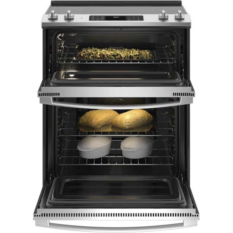 GE 30-inch Slide-in Electric Range with True European Convection Technology JSS86SPSS IMAGE 3