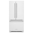 KitchenAid 33-inch, 22 cu. ft. Freestanding French 3-Door Refrigerator with Internal Water Dispenser KRFF302EWH