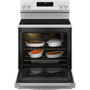 GE 30-inch Freestanding Electric Range with SmartHQ™ GRF400PVWWGRF400PVWW
