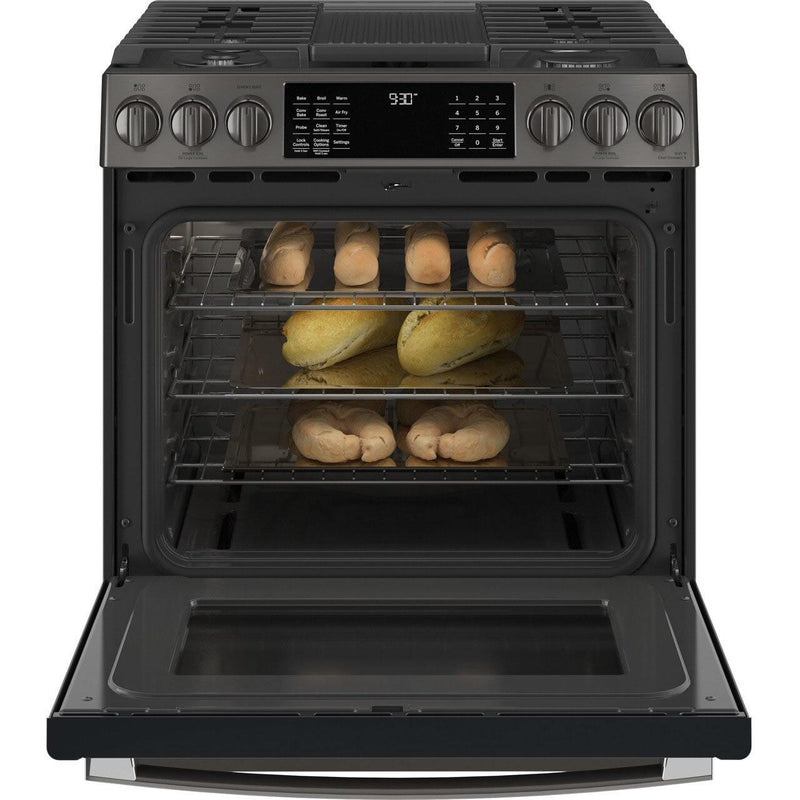 GE Profile 30-inch Slide-In Gas Range with No Preheat Air Fry PGS930BPTS IMAGE 3