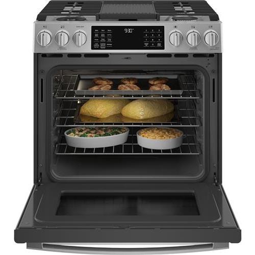 GE Profile 30-inch Slide-in Dual-Fuel Range with Wi-Fi Connect P2S930YPFS IMAGE 3