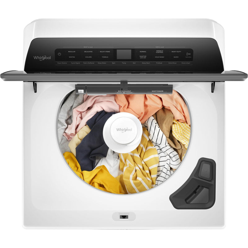 (WTW5105HW) Whirlpool 4.7 cu.ft. Top Loading Washer with Adaptive Wash Technology WTW5105HW