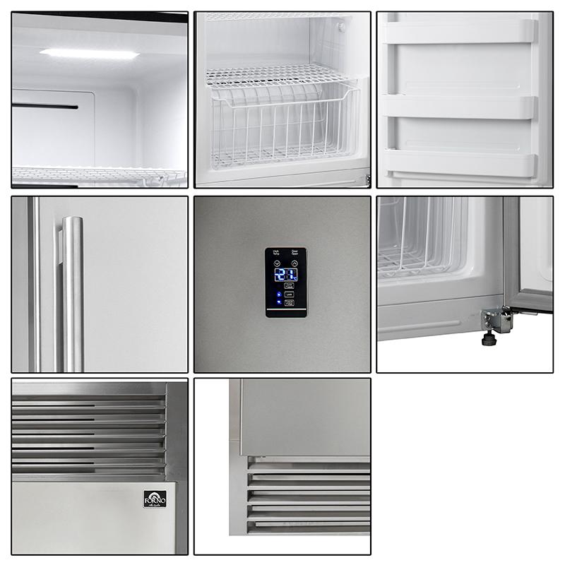 Forno 60-inch, 27.6 cu.ft. Built-in Refrigerator and Freezer Combo with LED Display FFFFD1933-60S IMAGE 10