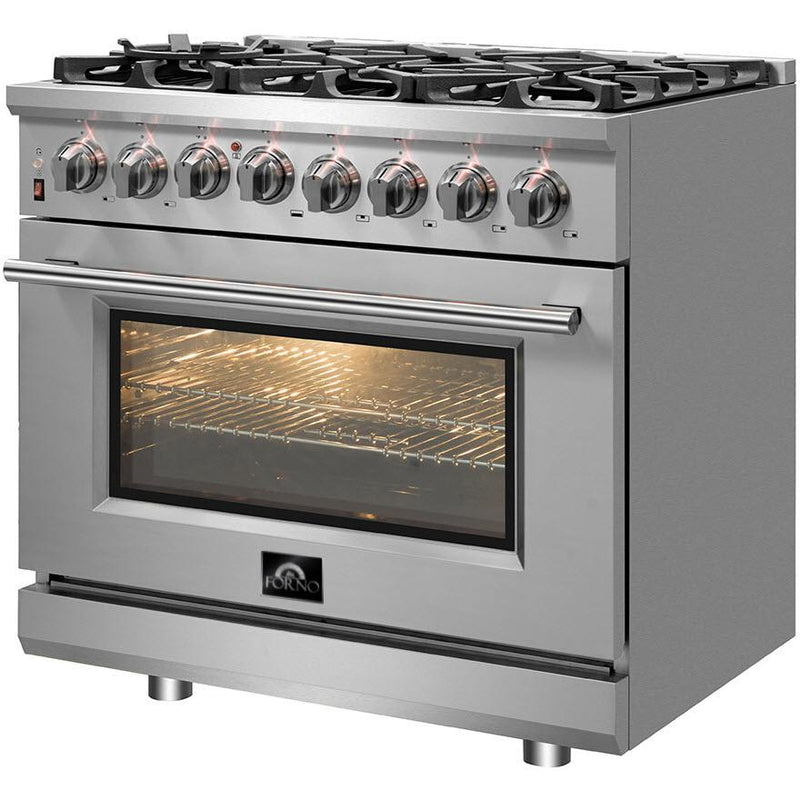 Forno Massimo 36" Freestanding Dual Fuel Range FFSGS6125-36 IMAGE 2