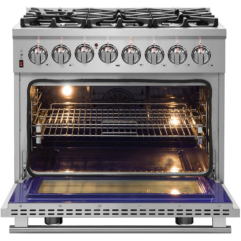 Forno Massimo 36" Freestanding Dual Fuel Range FFSGS6125-36 IMAGE 3