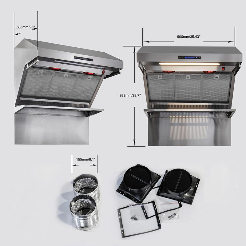 Forno 48-inch Series Alta Qualita Wall Mount Range Hood FRHWM5029-48HB IMAGE 6