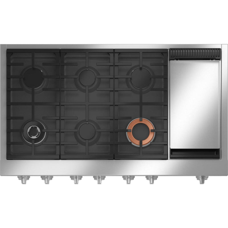 Café 48-inch Built-in Gas Rangetop with Griddle CGU486P2TS1 IMAGE 2